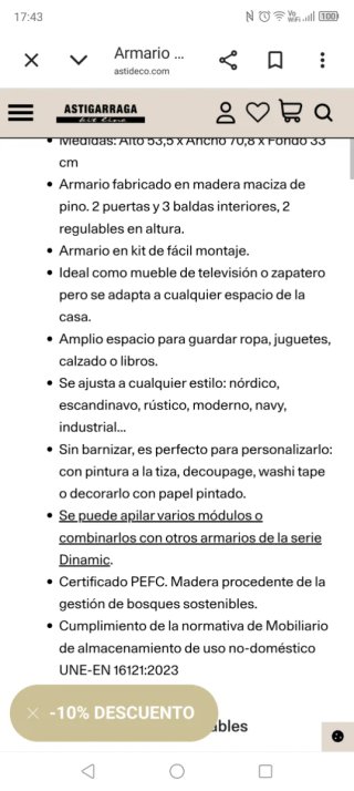 Armario de pino multiusos Astigarraga