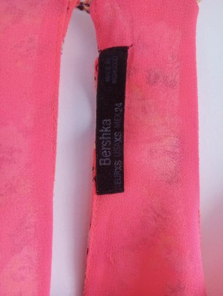 Blusa floral coral flúor