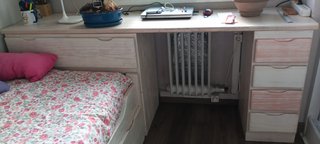 Mueble juvenil con cama y escritorio