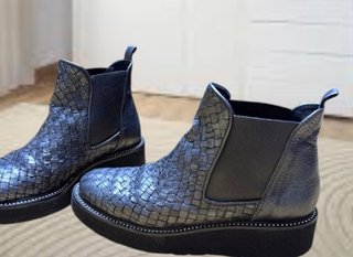 Botines Pons Quintana Negros/Plata