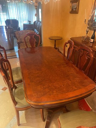 Mesa comedor y 6 sillas madera