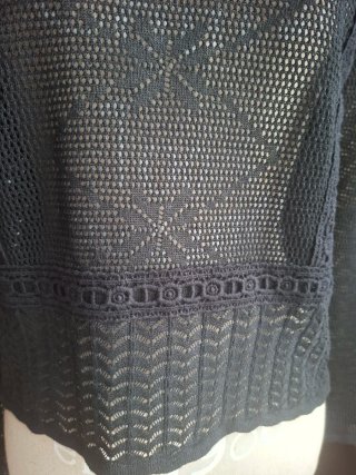 Jersey Zara Negro Calado Talla L