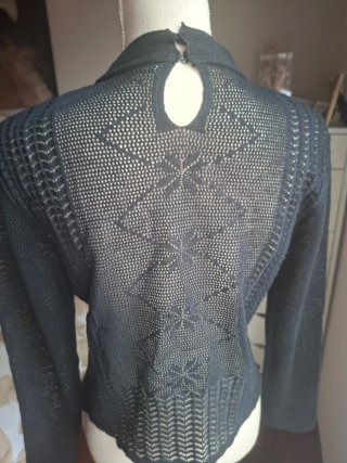 Jersey Zara Negro Calado Talla L