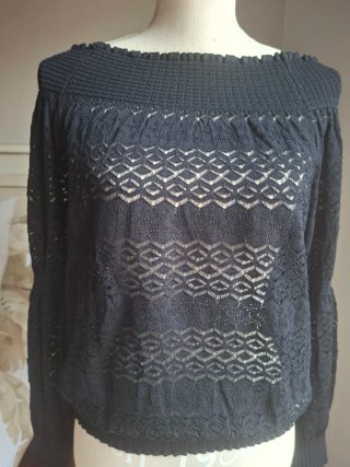 Camiseta Zara Encaje Talla L