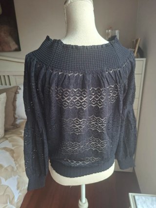 Camiseta Zara Encaje Talla L