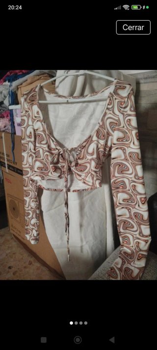 Blusa manga larga estampada