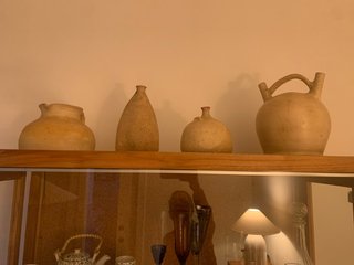 Juego de 4 jarrones de cerámica antiguos
