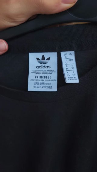 Top Adidas Negro Mujer Rayas Tricolor