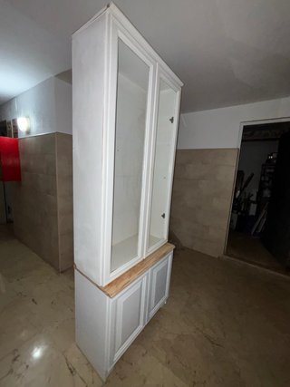 Vitrina Estantería Blanca y Madera