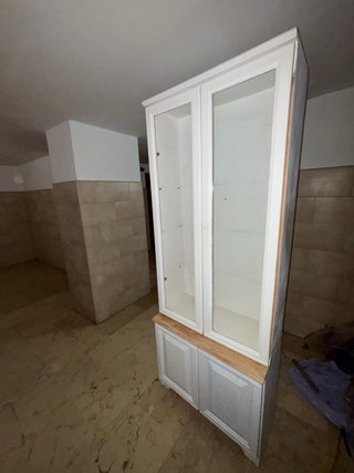 Vitrina Estantería Blanca y Madera