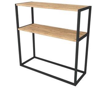 Mesa recibidor madera y metal