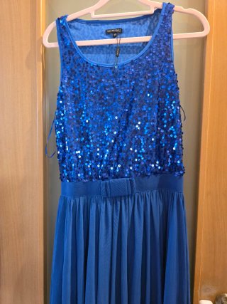 Vestido azul TOP SECRET lentejuelas
