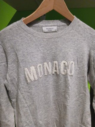 Jersey MONACO gris con detalle blanco