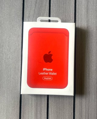 Cartera iPhone Cuero Roja MagSafe
