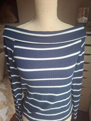 Jersey rayas Stradivarius azul y blanco