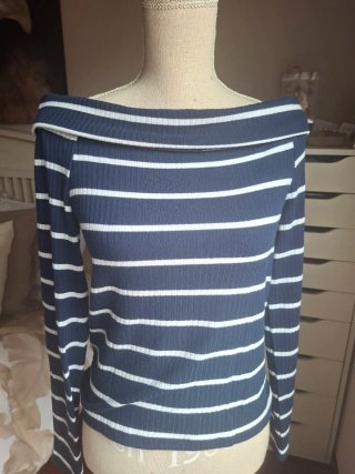 Jersey rayas Stradivarius azul y blanco