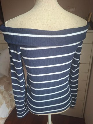 Jersey rayas Stradivarius azul y blanco