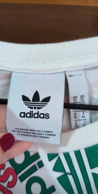 Camiseta Adidas Multicolor hombre talla XL blanca