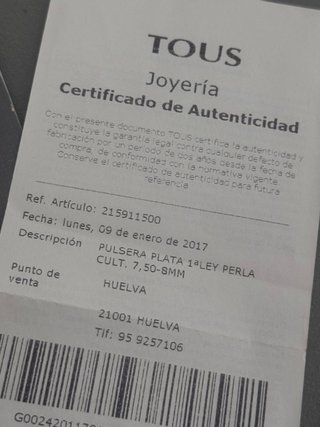 Pulsera Tous Oso y Perla Plata