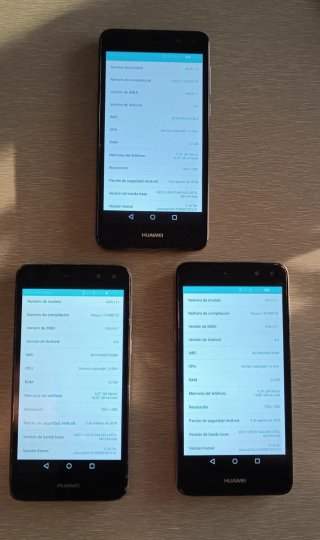 Lote 3 Móviles Huawei Grises