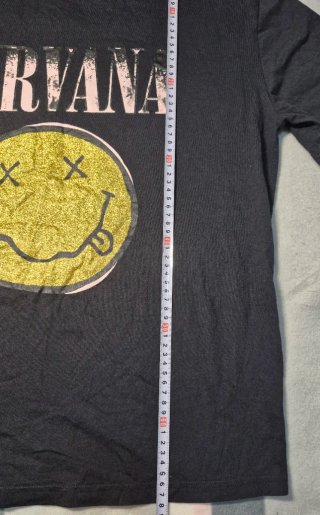 Camiseta Nirvana Smiley Glitter Talla M
