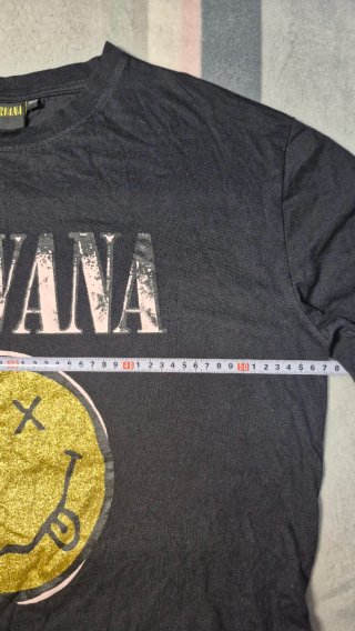 Camiseta Nirvana Smiley Glitter Talla M