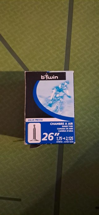 Cámara de aire Btwin 26 Presta 1.75-2.125