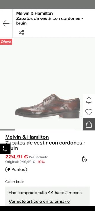 Zapatos Melvin & Hamilton Talla 44 Marrón