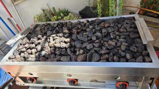 Parrilla de piedra volcánica profesional