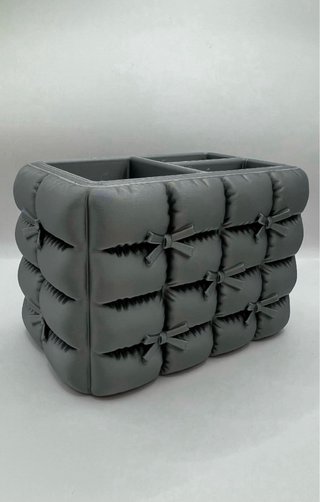 Organizador maquillaje acolchado lazo impresion 3D
