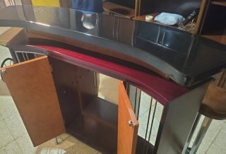 Mueble Barra Bar Clásico Madera y Metal