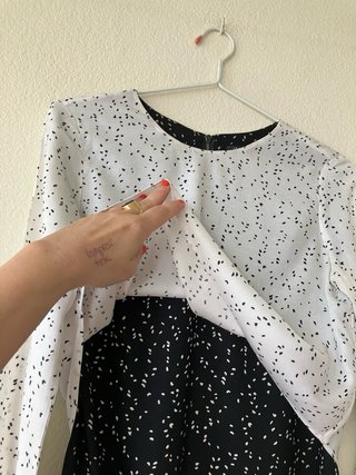 Vestido Zara estampado blanco y negro