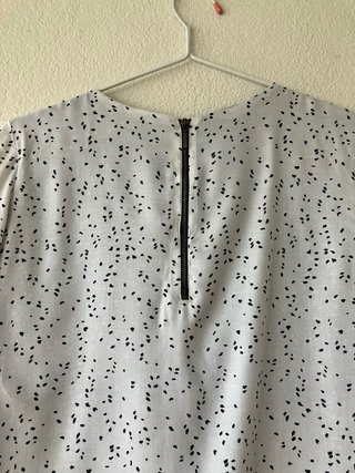 Vestido Zara estampado blanco y negro