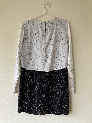 Vestido Zara estampado blanco y negro