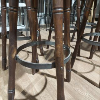 6 Taburetes Madera Maciza Bar/Restaurante