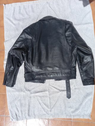 Chaqueta de Piel BLEU leathers Negra Talla M