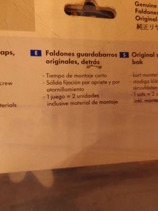 Faldones Guardabarros Traseros VW Touran Original