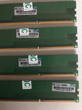 4x Módulos Memoria RAM Elpida 2GB PC3-10600E