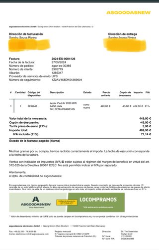 iPad Air 2020 Plata