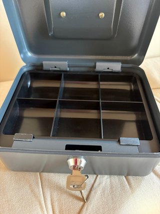 Caja de seguridad metálica con bandeja