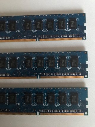 3 modulos 2GB 2Rx8 PC3 10600 9 10 E0 memoria ram