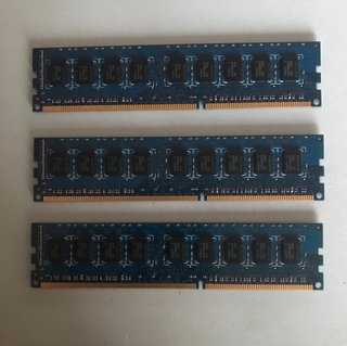 3 modulos 2GB 2Rx8 PC3 10600 9 10 E0 memoria ram