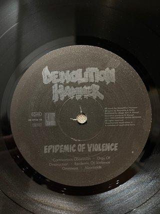 Vinilo Demolition Hammer “Epidemic of Violence”