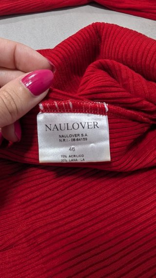 Jersey Naulover cuello redondo Rojo 46