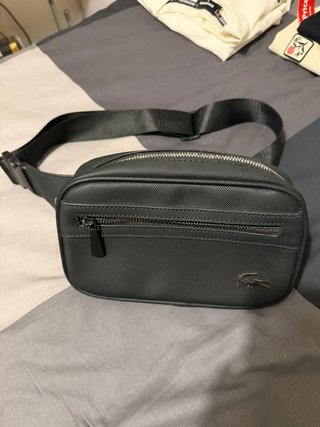 Bolso bandolera Lacoste negro hombre
