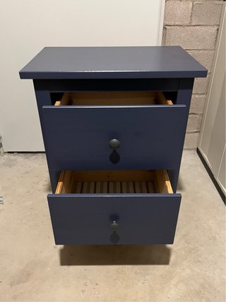Mesita Noche Azul Ikea Hemnes Madera