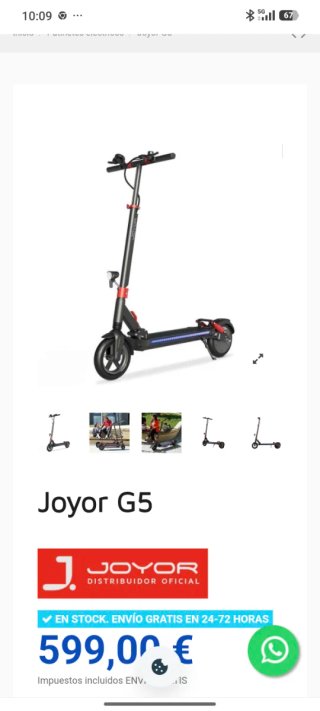 Patín Eléctrico Joyor G5