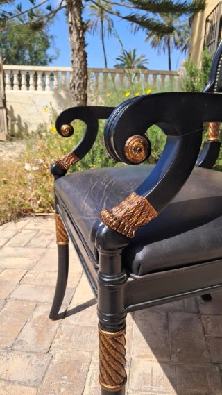 Sillón estilo Imperio Regencia británico