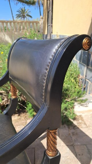 Sillón estilo Imperio Regencia británico