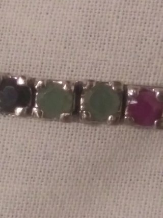 Pulsera Rubíes, Zafiros y Esmeraldas Naturales